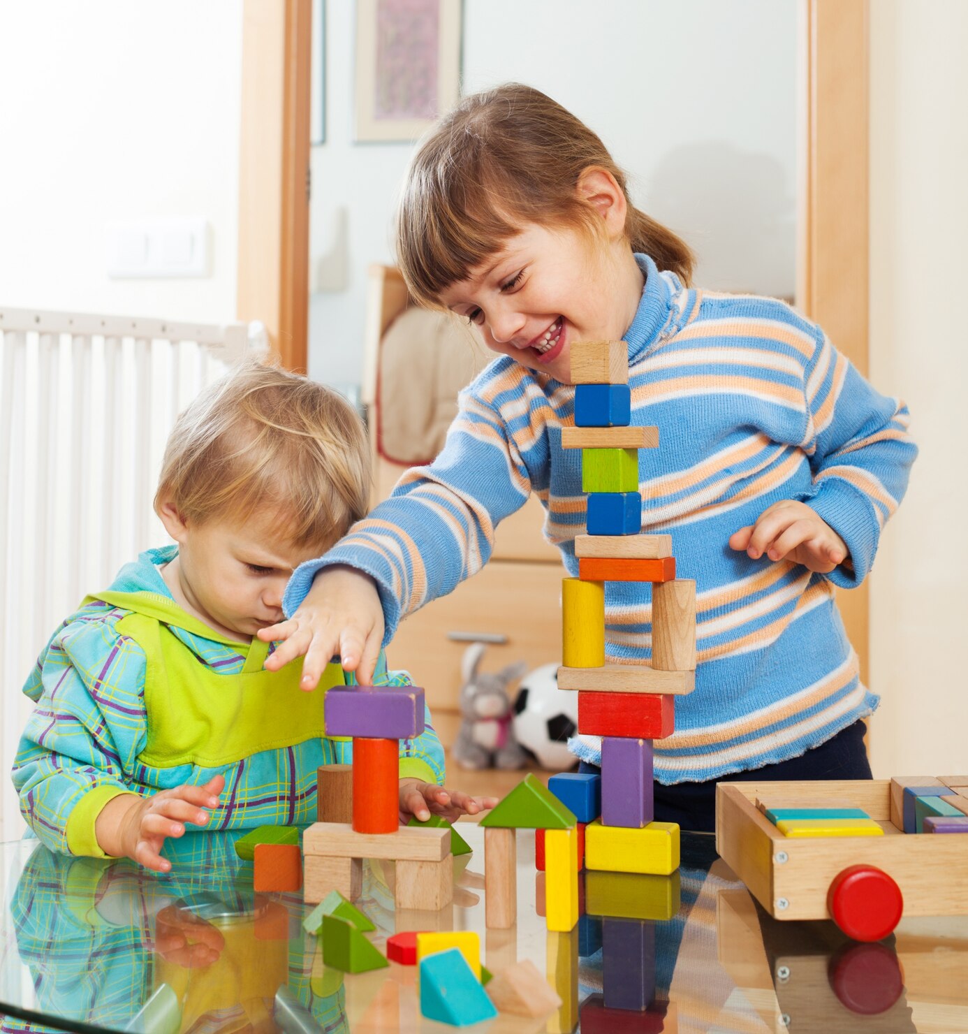 Children participating in STEM activities at Northeast Daycare